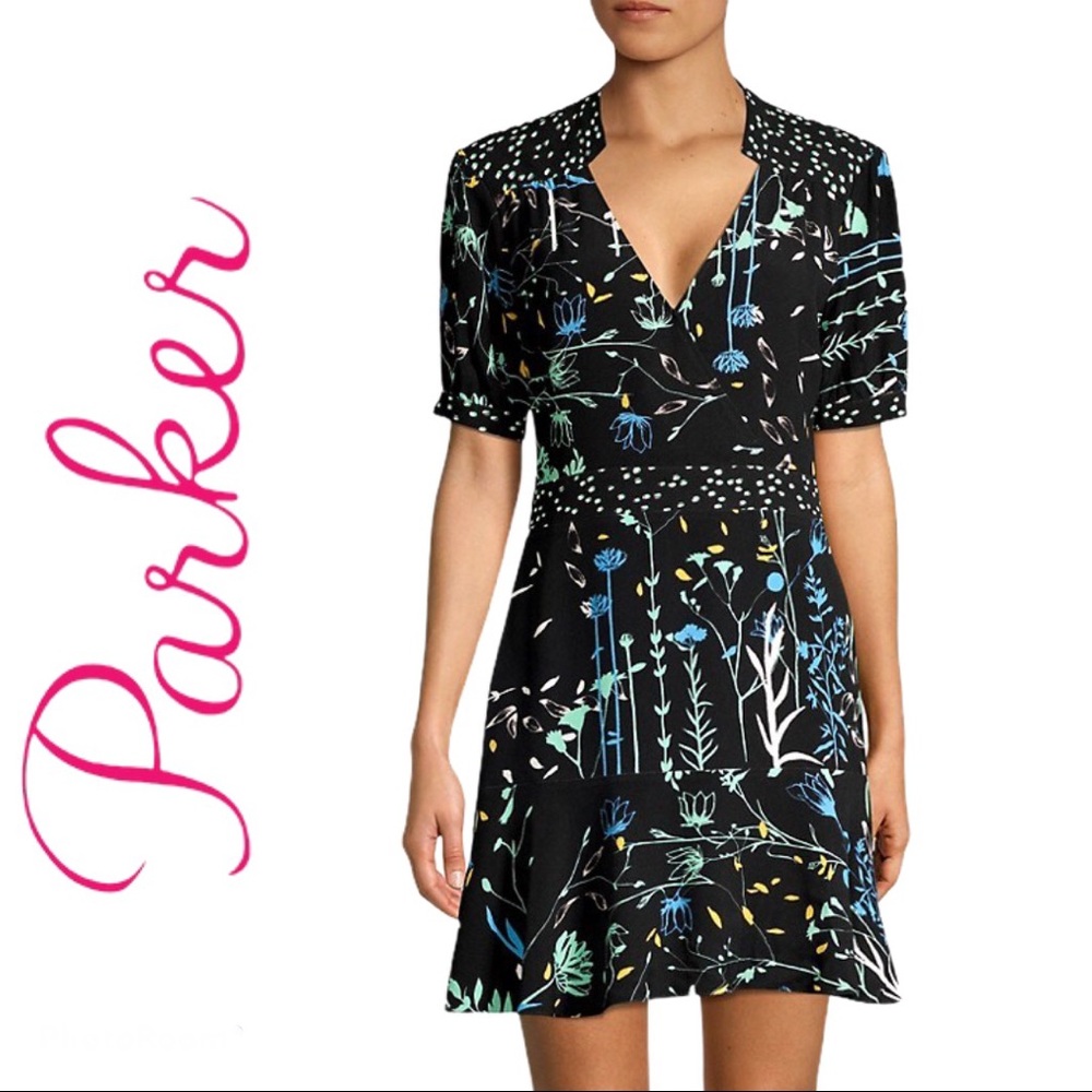 NWOT Parker Talisa Woodlands Floral Ruffle Dress